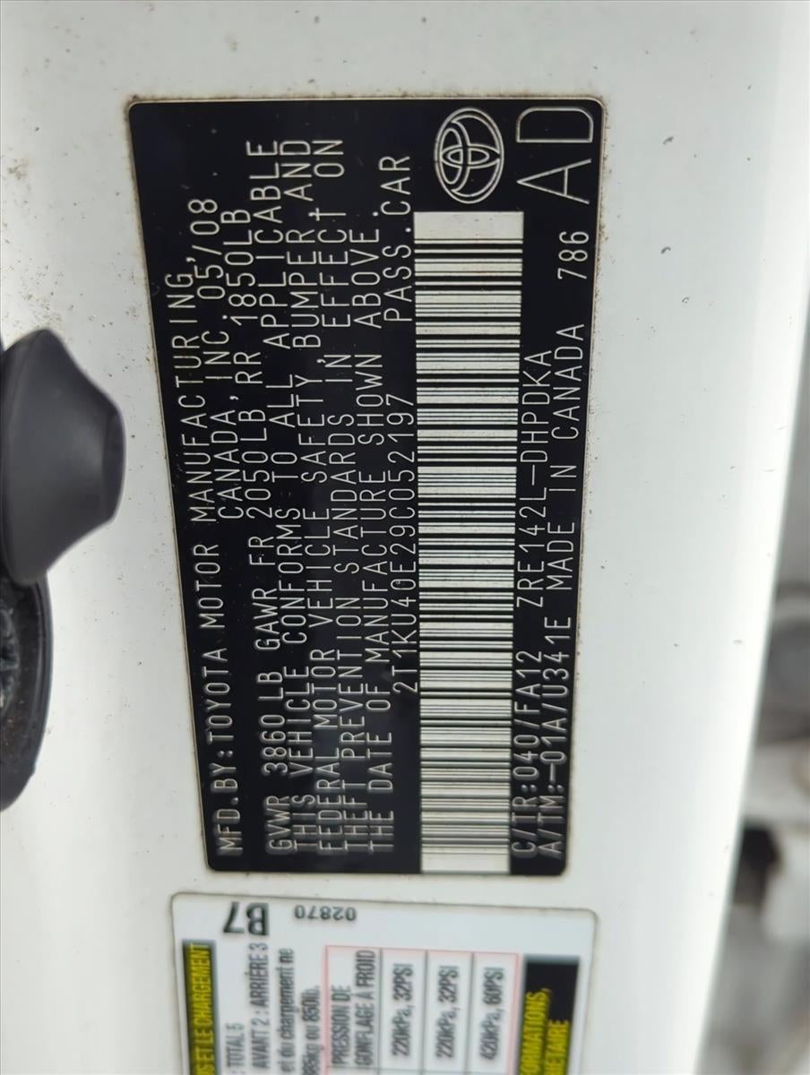 2009 Toyota Matrix 5dr Wgn Auto FWD (Natl)