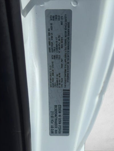 2021 RAM 3500 Tradesman 4x4 Reg Cab 8' Box