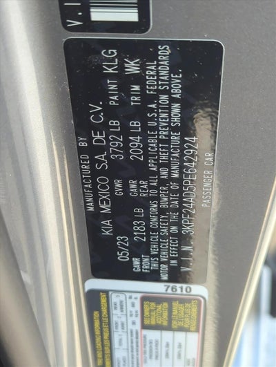 2023 Kia Forte LXS IVT