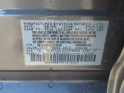 2020 Nissan Sentra S CVT