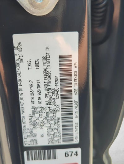 2026 Toyota Tacoma 4WD 4WD TRD Off Road Double Cab 5' Bed AT (Natl)