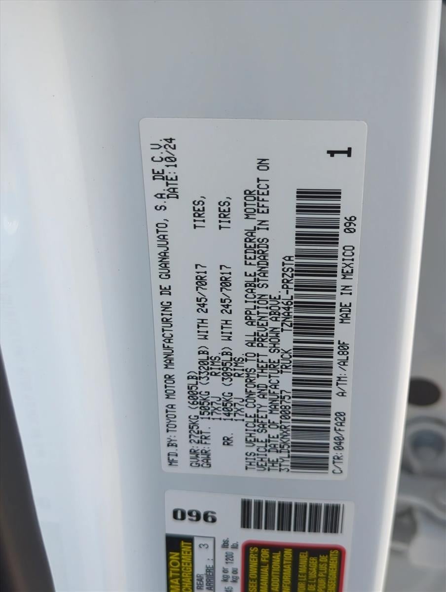 2024 Toyota Tacoma 4WD 4WD SR Double Cab 5' Bed AT (GS)