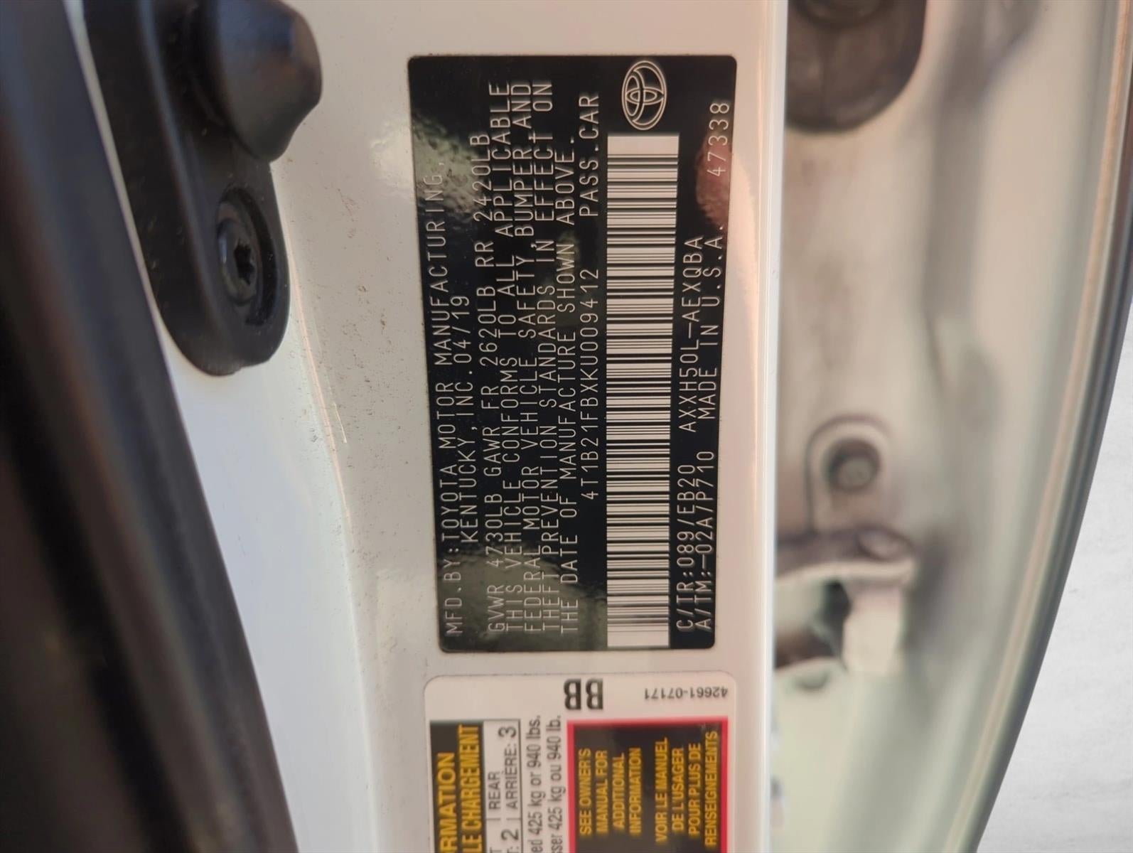 2019 Toyota Avalon Hybrid XSE (Natl)