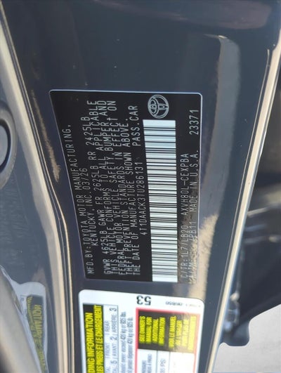 2026 Toyota Camry XSE (Natl)