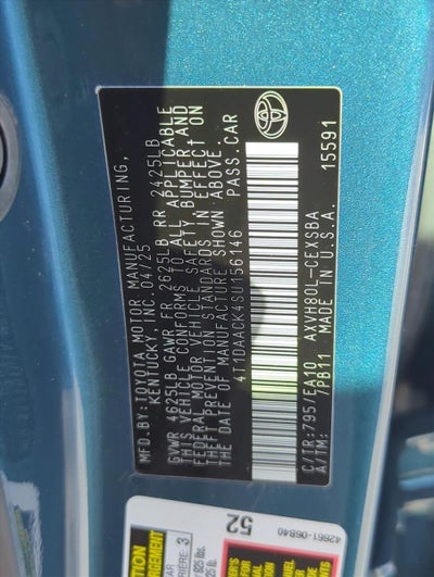 2025 Toyota Camry SE (Natl)