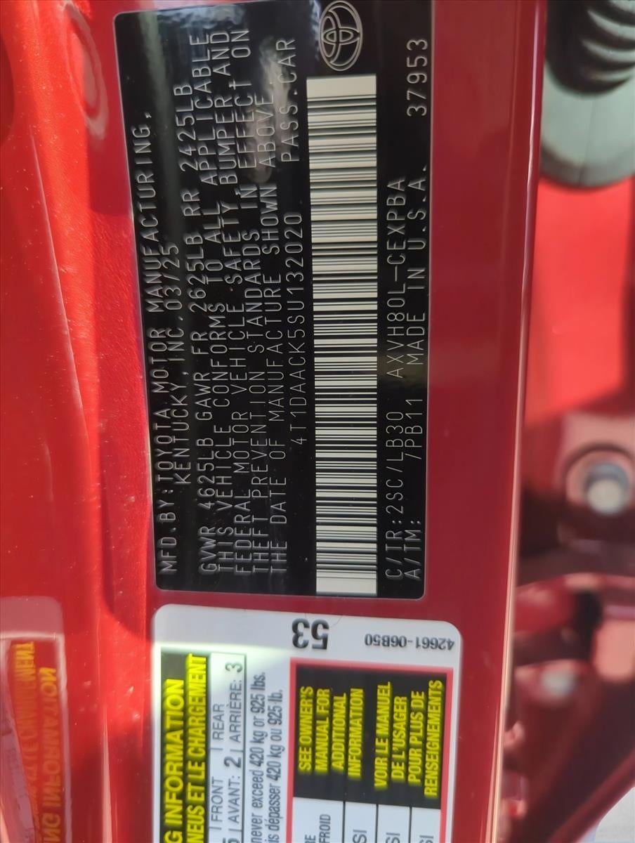 2025 Toyota Camry XSE (Natl)