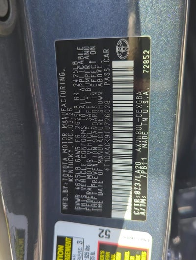 2026 Toyota Camry XLE (SE)