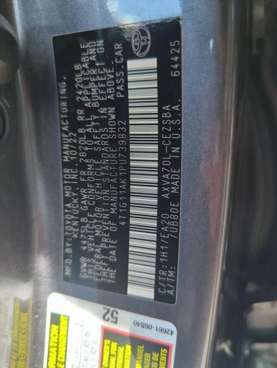 2023 Toyota Camry SE Auto (SE)