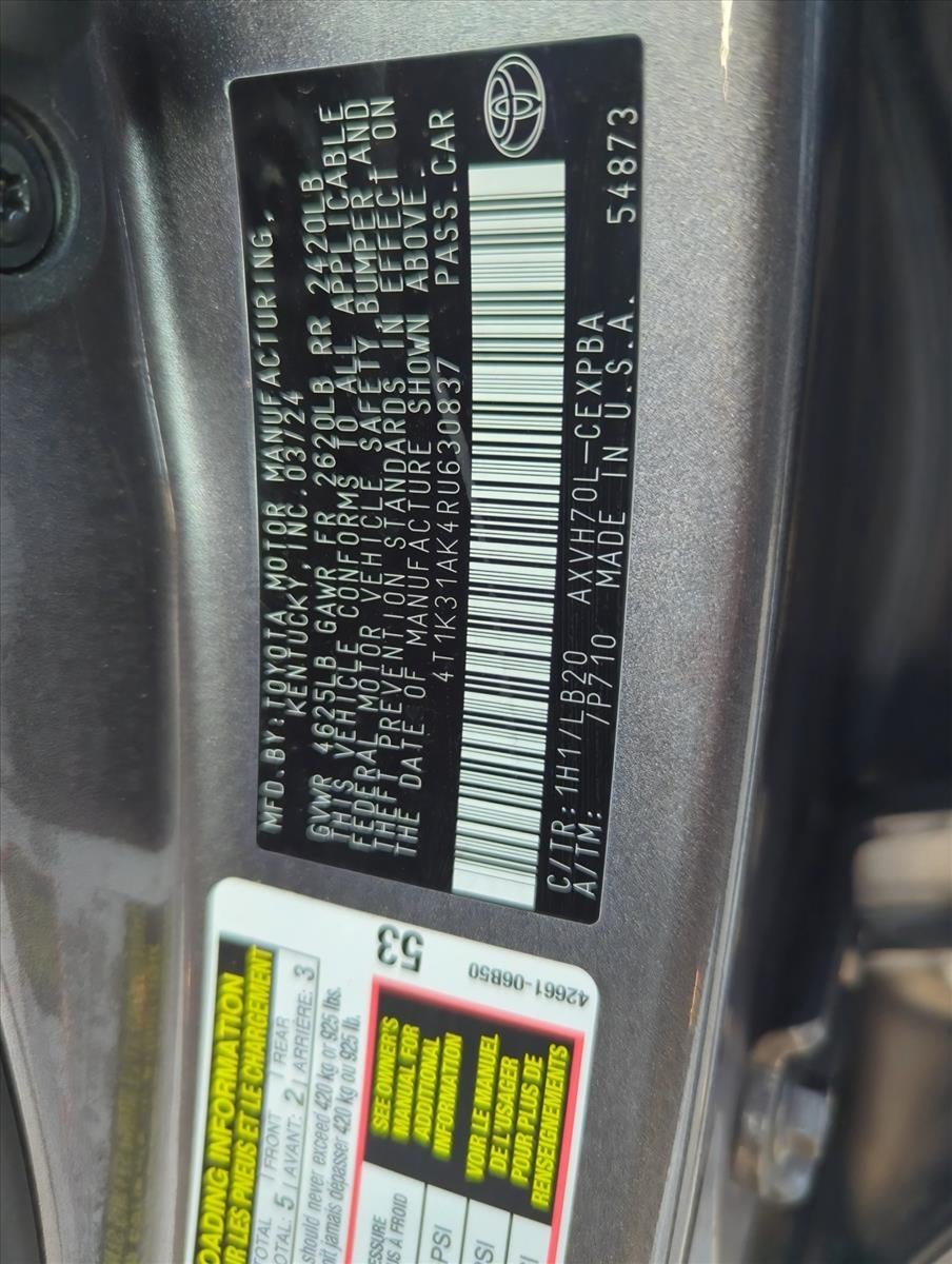 2024 Toyota Camry Hybrid XSE CVT (Natl)