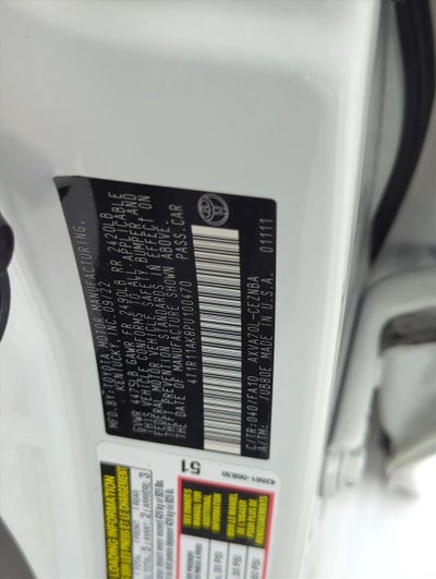 2023 Toyota Camry LE Auto (SE)