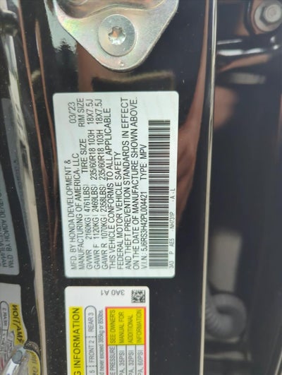 2023 Honda CR-V EX 2WD w/o BSI