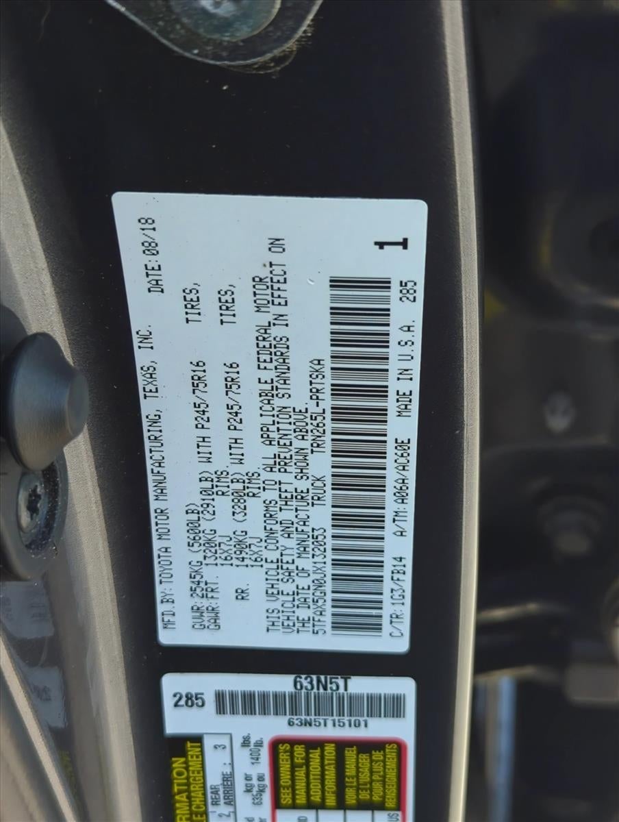 2018 Toyota Tacoma SR Double Cab 5' Bed I4 4x2 AT (GS)