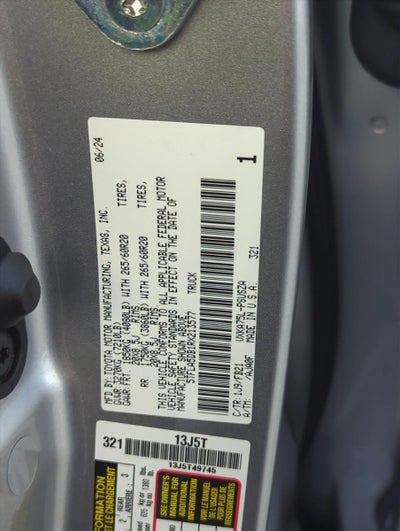 2024 Toyota Tundra 4WD 4WD SR5 CrewMax 5.5' Bed (Natl)