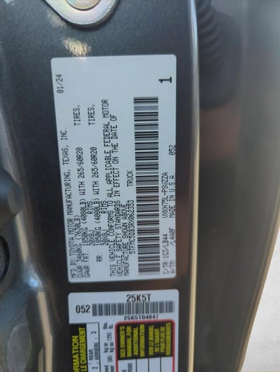 2024 Toyota Tundra 4WD 4WD 1794 Edition Hybrid CrewMax 5.5' Bed (Natl)