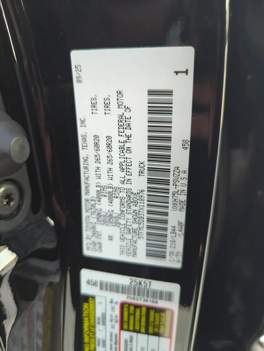 2026 Toyota Tundra 4WD 4WD 1794 Edition Hybrid CrewMax 5.5' Bed (Natl)
