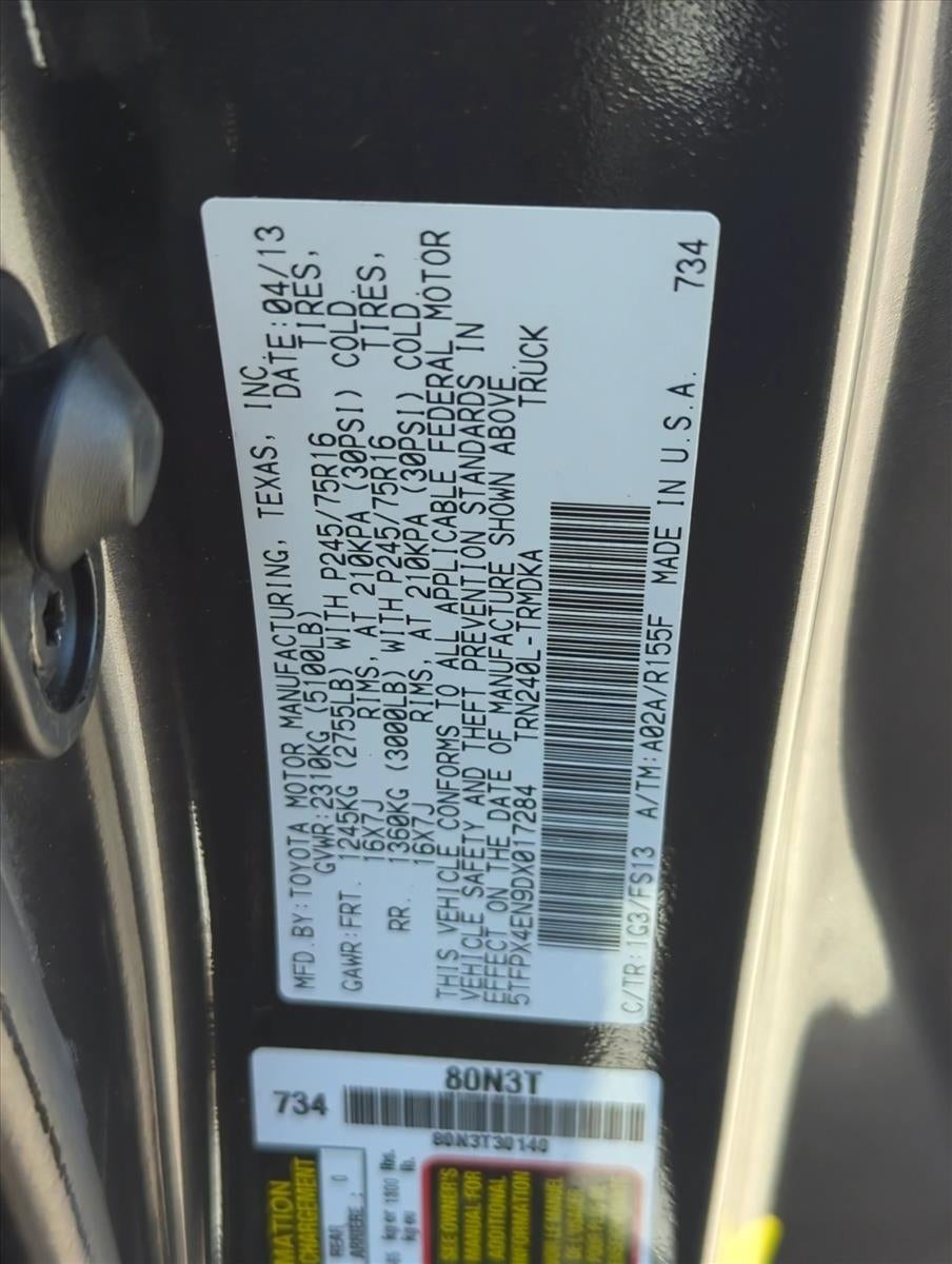 2013 Toyota Tacoma 4WD Regular Cab Standard Bed I4 Manual (Natl)