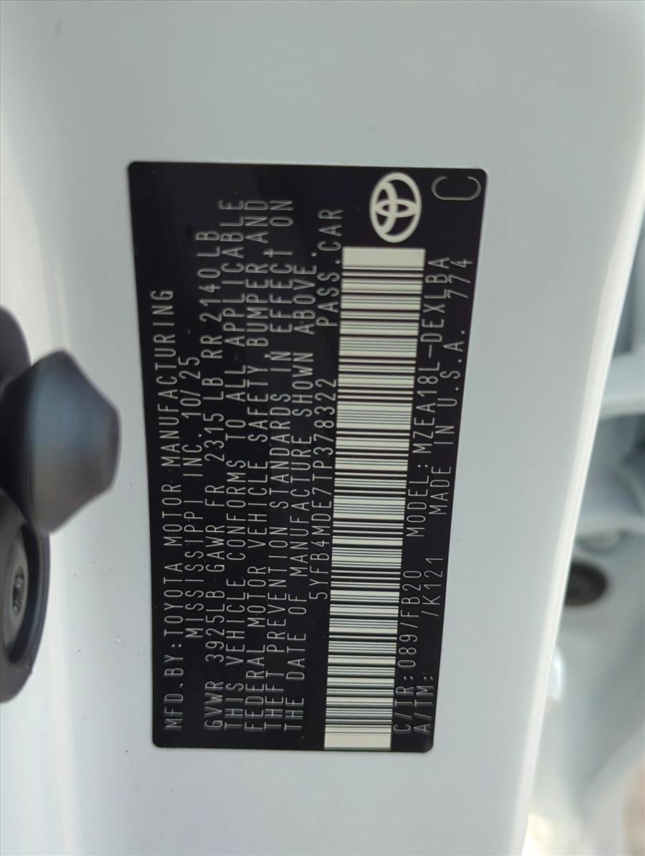 2026 Toyota Corolla LE CVT (Natl)