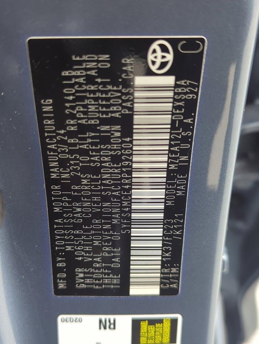 2024 Toyota Corolla SE CVT (Natl)