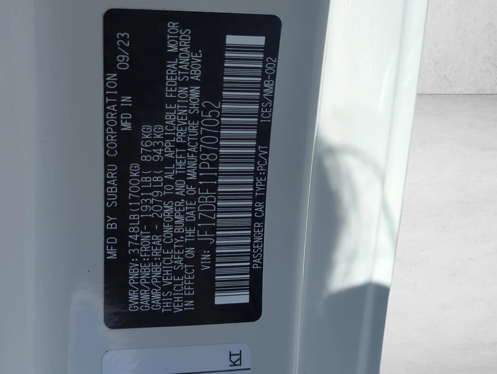 2023 Subaru BRZ Limited Auto