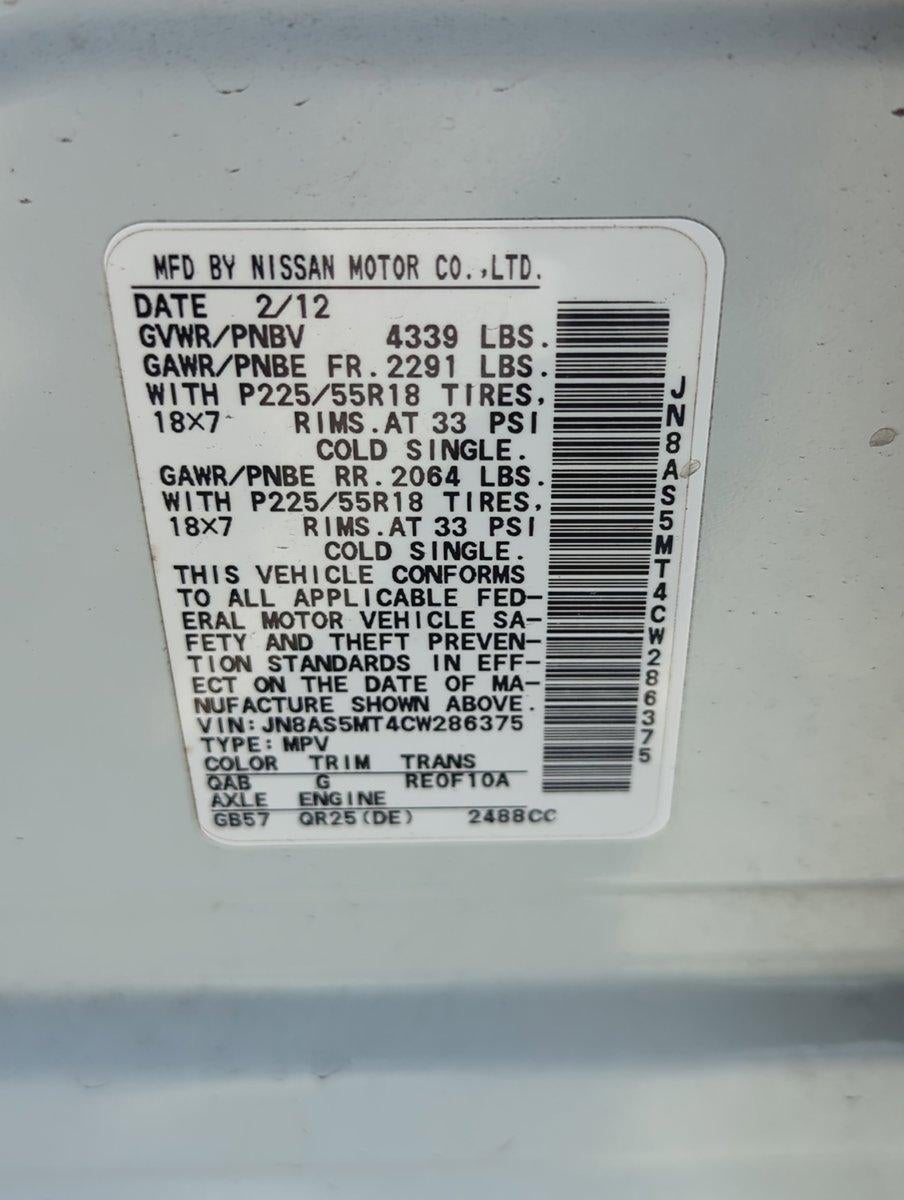 2012 Nissan Rogue FWD 4dr SL