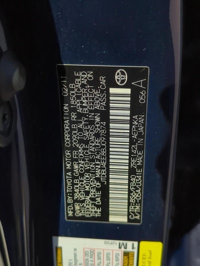 2011 Toyota Corolla 4dr Sdn Auto LE (Natl)