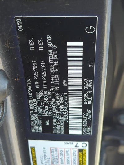 2020 Toyota 4Runner TRD Pro 4WD (Natl)