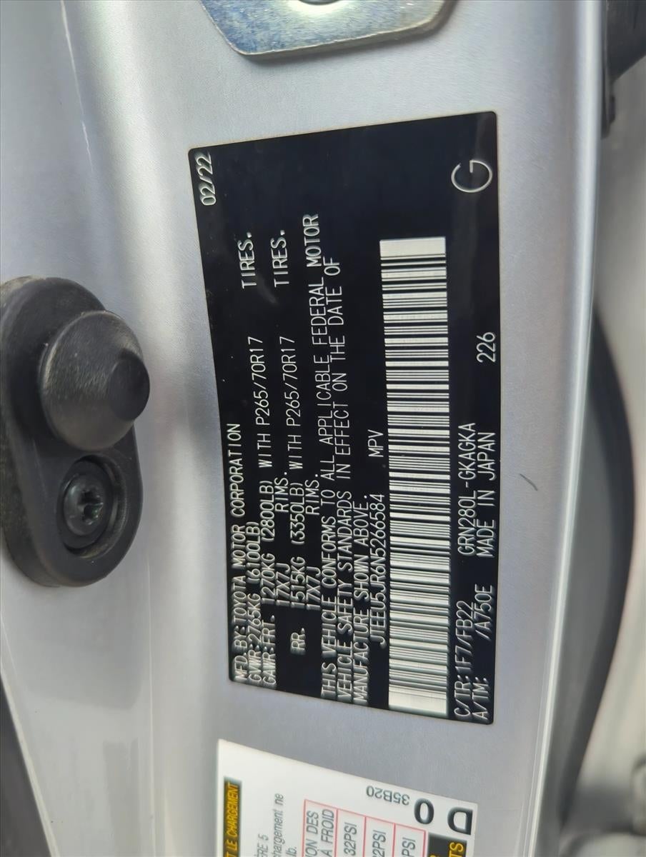 2022 Toyota 4Runner SR5 2WD (Natl)