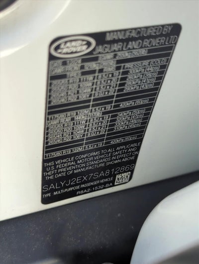 2025 Land Rover Range Rover Velar P250 S