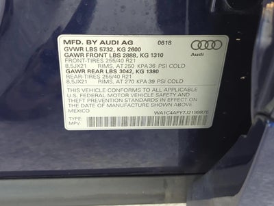 2018 Audi SQ5 3.0 TFSI Prestige