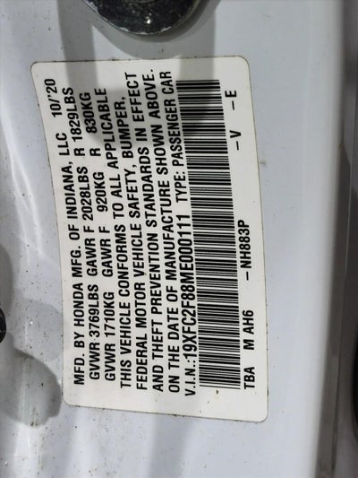 2021 Honda Civic Sedan Sport CVT
