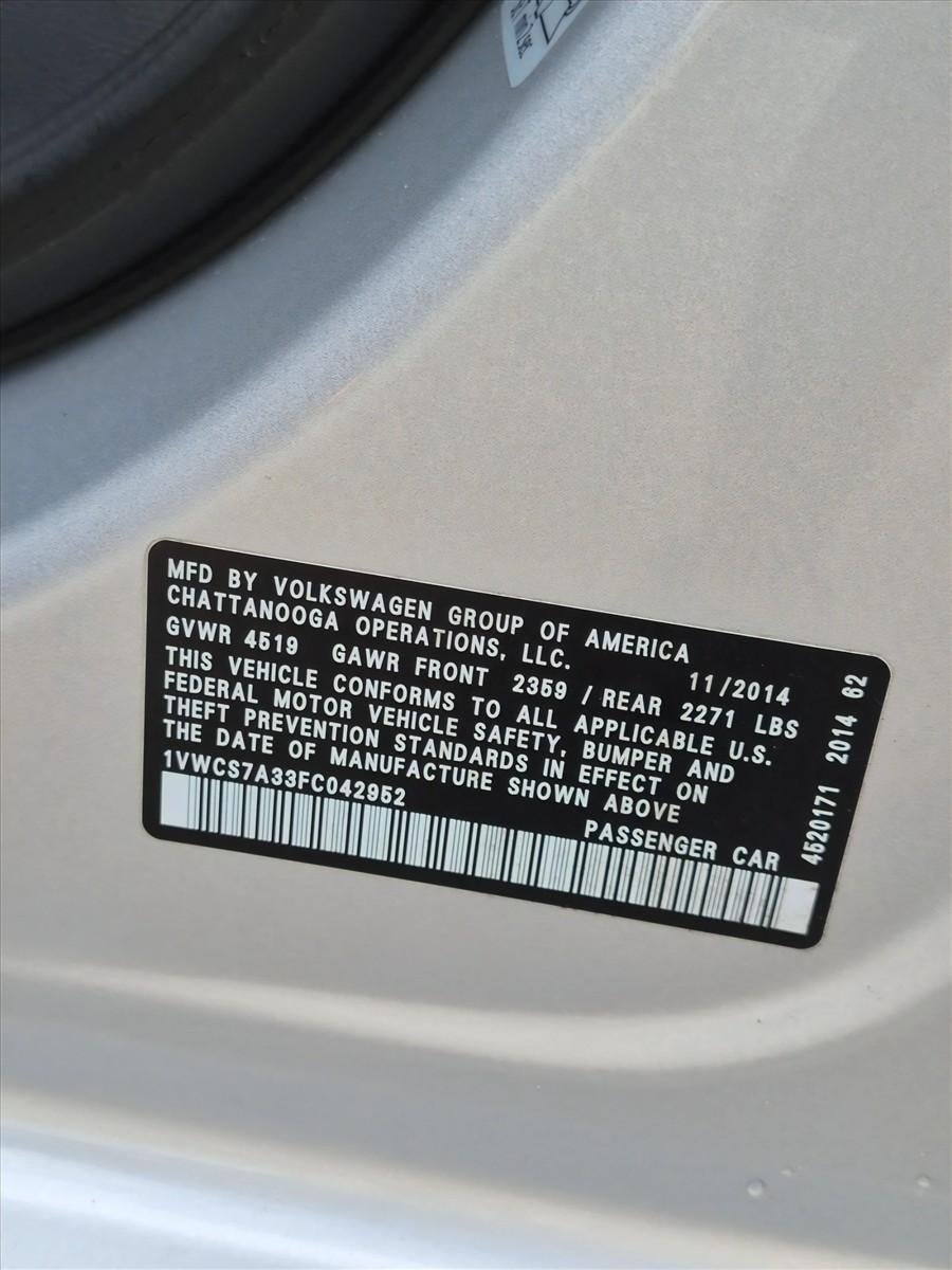 2015 Volkswagen Passat 4dr Sdn 1.8T Auto SEL Premium