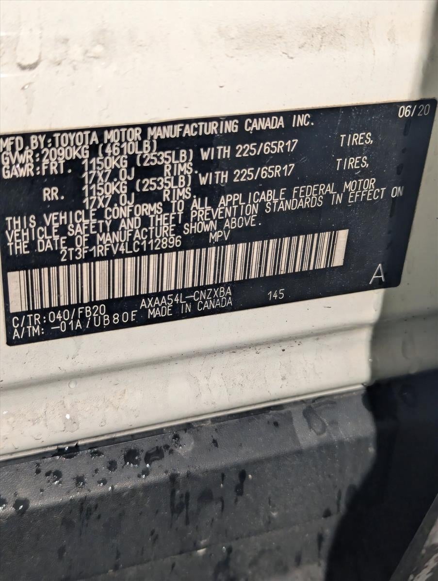 2020 Toyota RAV4 LE AWD (Natl)