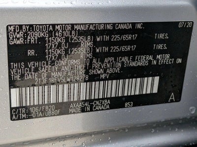 2020 Toyota RAV4 LE AWD (Natl)