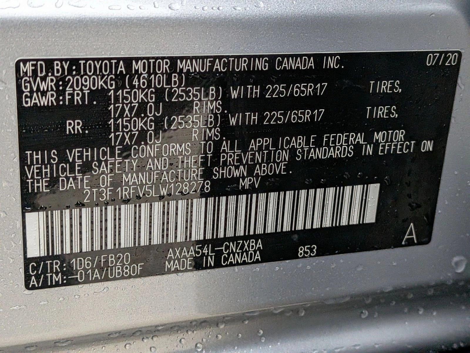 2020 Toyota RAV4 LE AWD (Natl)