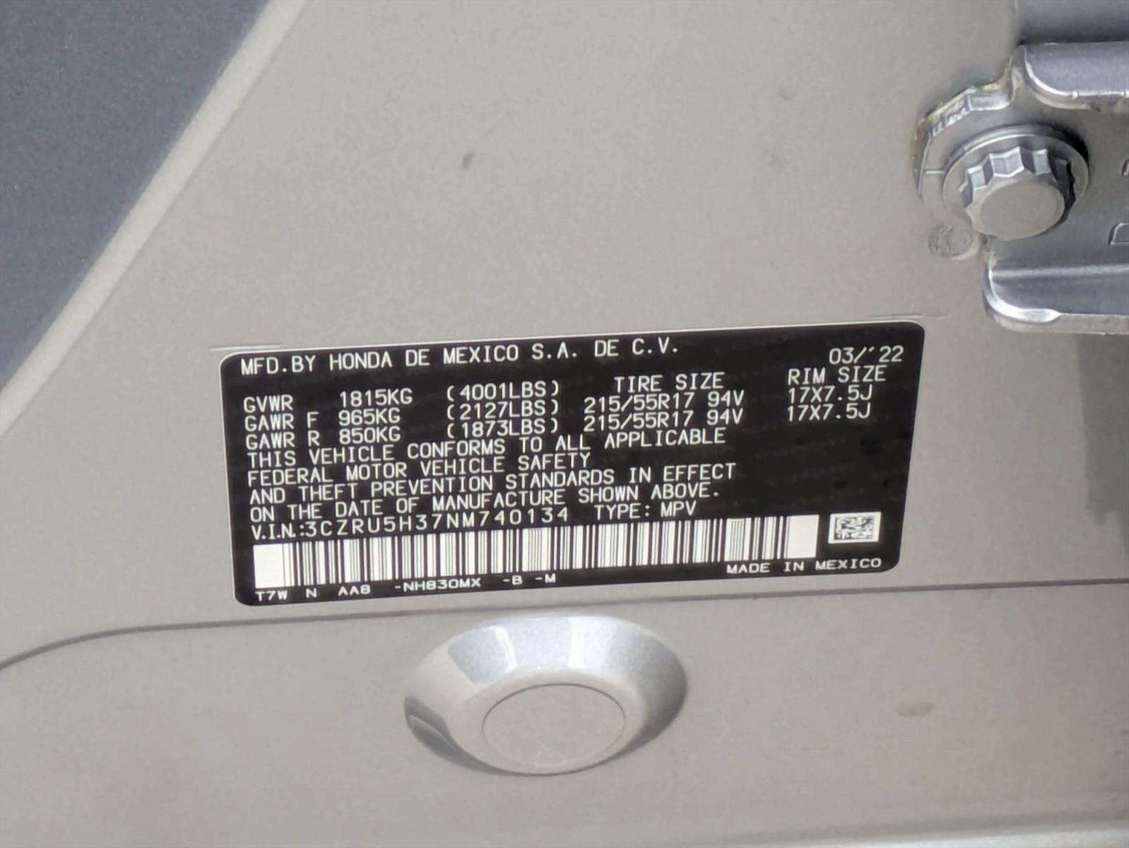 2022 Honda HR-V LX 2WD CVT