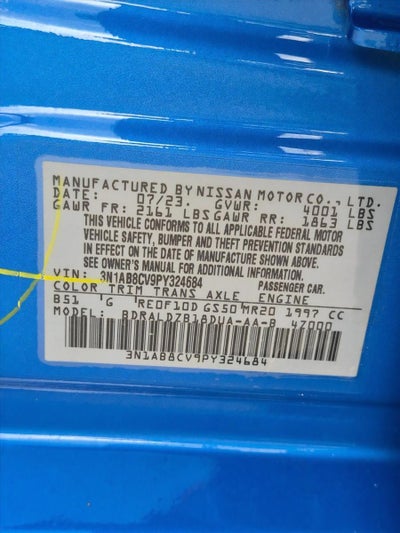 2023 Nissan Sentra SV CVT