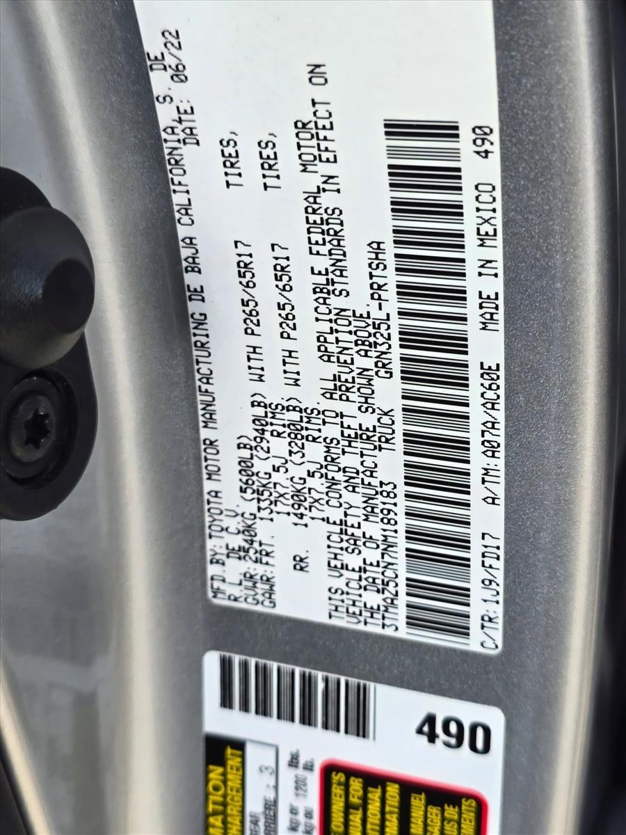 2022 Toyota Tacoma 2WD 2WD TRD Sport Double Cab 5' Bed V6 AT (Natl)