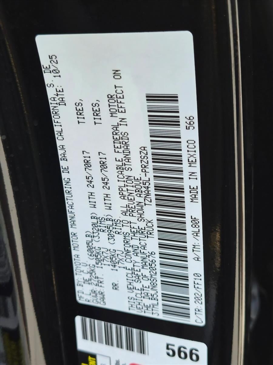 2025 Toyota Tacoma 4WD 4WD SR5 Double Cab 5' Bed AT (GS)