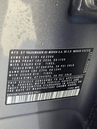 2022 Volkswagen Tiguan 2.0T SE FWD