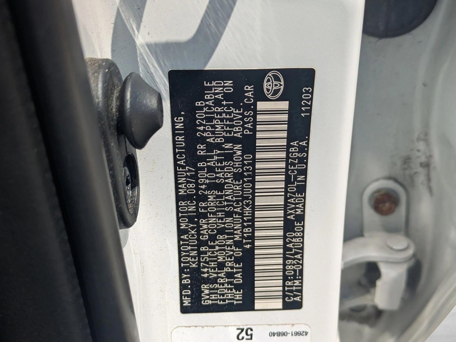 2018 Toyota Camry XLE Auto (Natl)