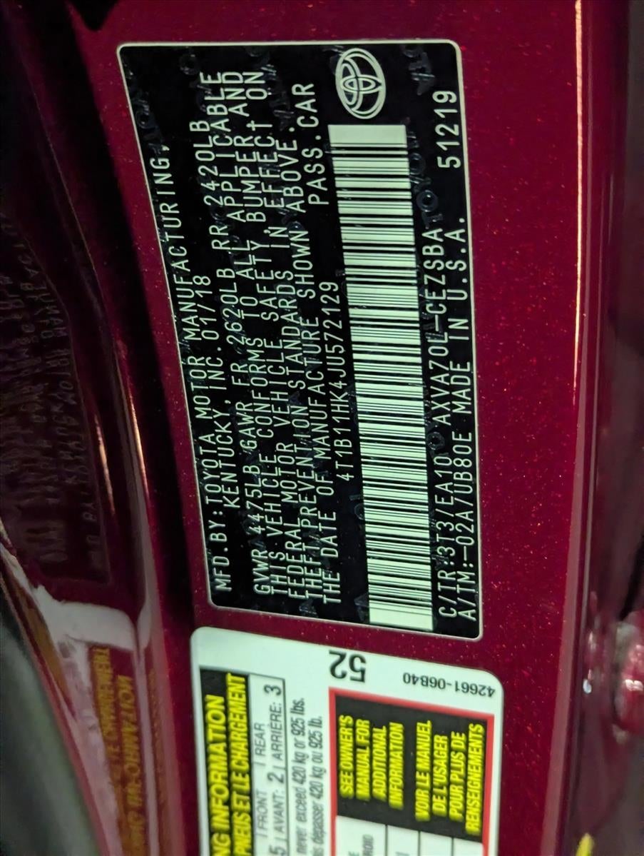 2018 Toyota Camry SE Auto (SE)