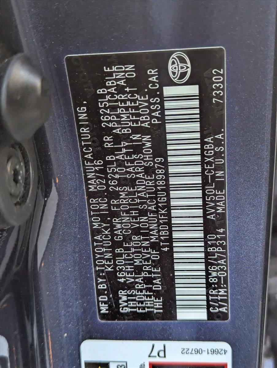 2016 Toyota Camry Hybrid 4dr Sdn XLE (GS)