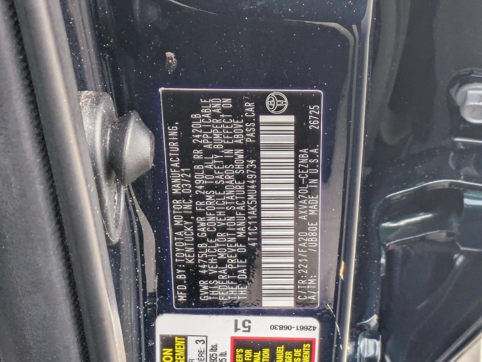 2021 Toyota Camry LE Auto (SE)