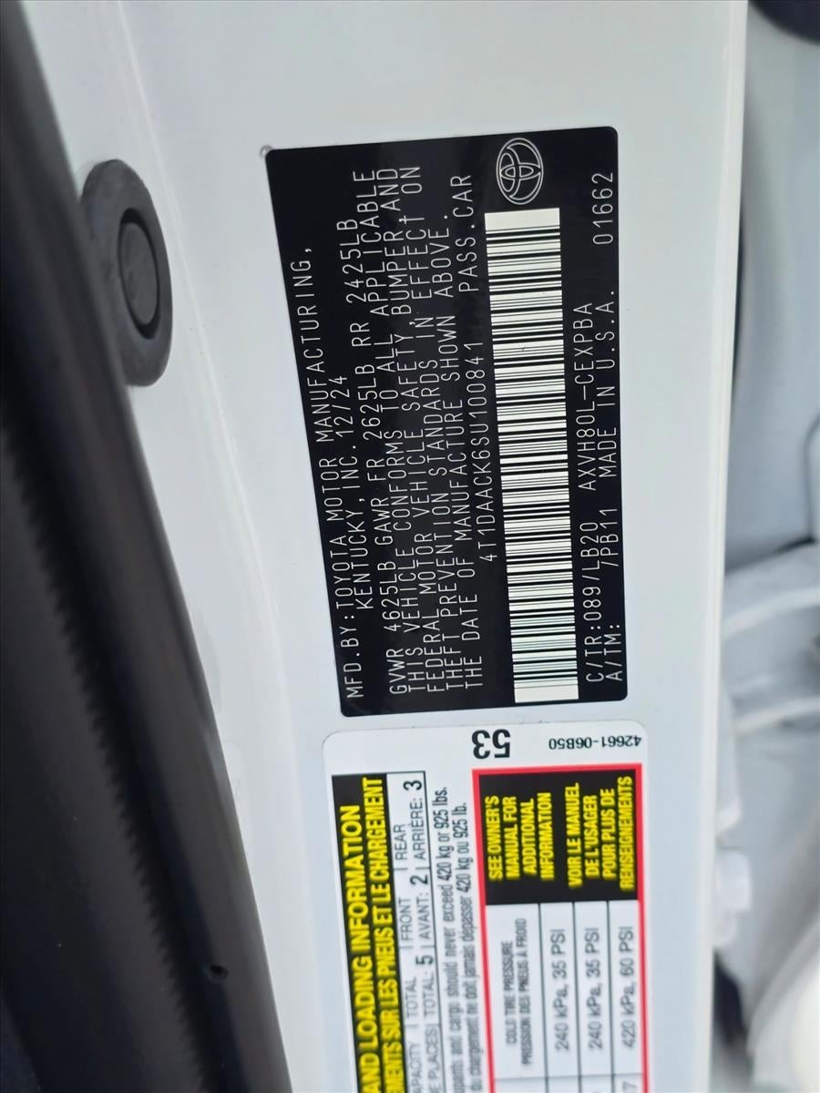 2025 Toyota Camry XSE (Natl)