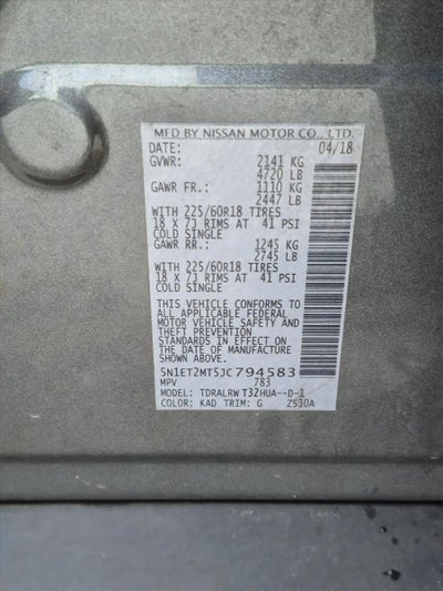 2018 Nissan Rogue FWD SL Hybrid
