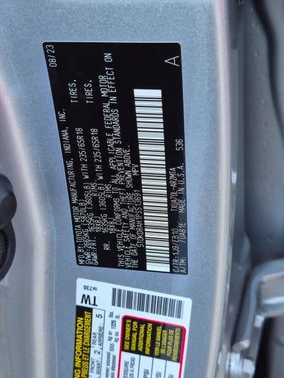 2023 Toyota Highlander XLE FWD (Natl)
