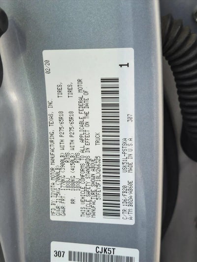 2020 Toyota Tundra 2WD 2WD SR5 CrewMax 5.5' Bed 5.7L (SE)