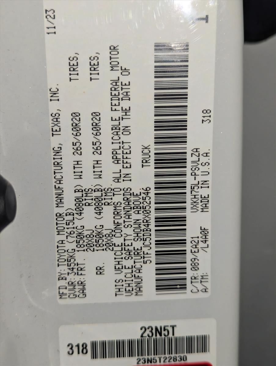 2024 Toyota Tundra 4WD 4WD Limited Hybrid CrewMax 5.5' Bed (Natl)