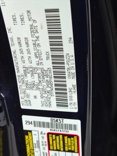 2023 Toyota Tundra 2WD 2WD 1794 Edition CrewMax 5.5' Bed (Natl)
