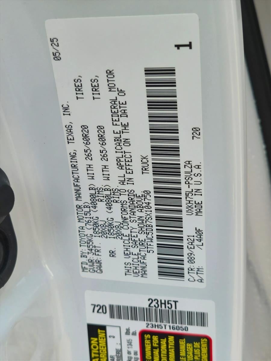2025 Toyota Tundra 4WD 4WD Limited Hybrid CrewMax 5.5' Bed (Natl)